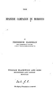 Cover of: The Spanish campaign in Morocco by Frederick Hardman