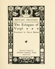 Cover of: The Eclogues of Vergil by Publius Vergilius Maro