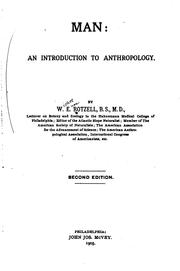 Cover of: Man: an introduction to anthropology.