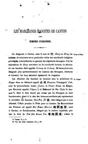 Cover of: Les Marchands hanistes de Canton by Henri Cordier