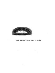 Cover of: Polarisation of light