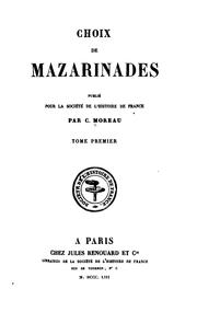 Choix de mazarinades by C. Moreau