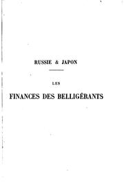 Cover of: Russie & Japon.: Les finances des belligérants