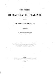 Cover of: Vite inedite di matematici italiani