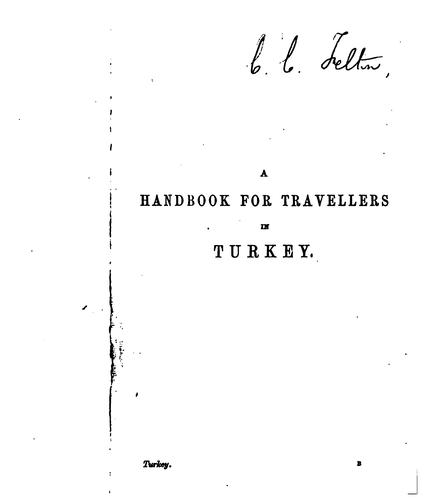 A handbook for travellers in Turkey by John Murray (Firm)