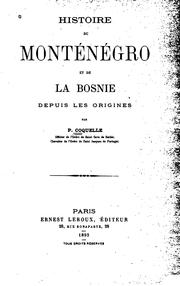 Cover of: Histoire du Monténégro et de la Bosnie: depuis les origines