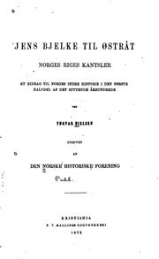 Cover of: Jens Bjelke til Østråt by Yngvar Nielsen