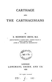Cover of: Carthage and the Carthaginians. by R. Bosworth Smith
