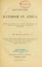 Cover of: An illustrated handbook on Africa.: Giving an account of its people, its climate ...