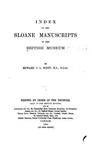 Cover of: Index to the Sloane manuscripts in the British museum. by British Museum