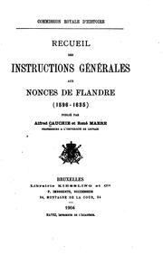 Cover of: Recueil des instructions générales aux nonces de Flandre (1596-1635)