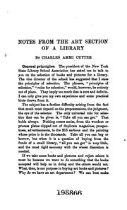 Cover of: Notes from the art section of a library: with hints on selection and buying.