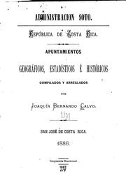 Cover of: Apuntamientos geográficos, estadísticos é históricos