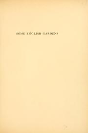 Cover of: Some English gardens