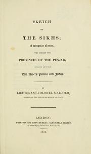 Cover of: Sketch of the Sikhs by Sir John Malcolm