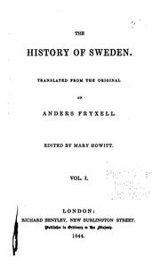 Cover of: The history of Sweden.