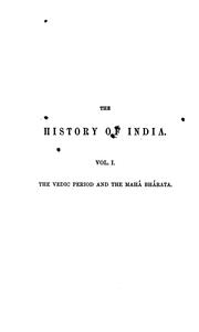 Cover of: The history of India from the earliest ages by James Talboys Wheeler