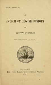 Cover of: A sketch of Jewish history