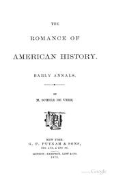 Cover of: The romance of American history: early annals