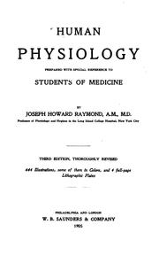 Cover of: Human physiology: prepared with special reference to students of medicine