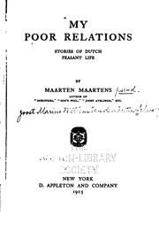 Cover of: My poor relations by Maarten Maartens