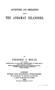 Cover of: Adventures and researches among the Andaman islanders. by Frederic J. Mouat