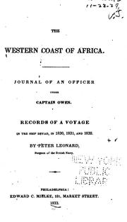 Cover of: The Western coast of Africa. by by Peter Leonard.