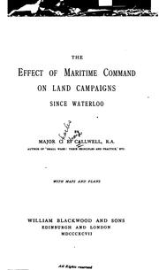 Cover of: The effect of maritime command on land campaigns since Waterloo