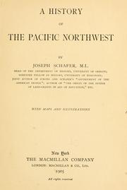 Cover of: A history of the Pacific Northwest by Joseph Schafer