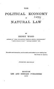 Cover of: The political economy of natural law.