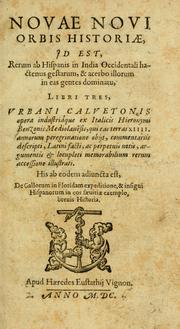 Cover of: Novae Novi orbis historiæ