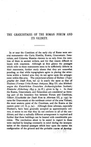 Cover of: The Graecostasis of the Roman forum and its vicinity. by Charles James O'Connor