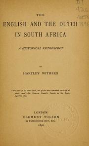 Cover of: The English and the Dutch in South Africa: a historical retrospect