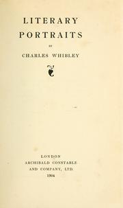 Cover of: Literary portraits by Charles Whibley