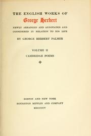 Cover of: English works of George Herbert | George Herbert