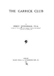 The Garrick club by Percy Fitzgerald