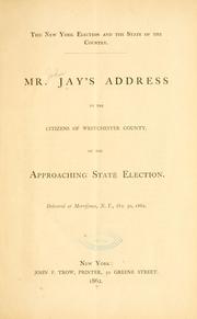 The New York election and the state of the country by John Jay