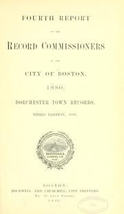 Cover of: Dorchester town records. by Dorchester (Boston, Mass.)