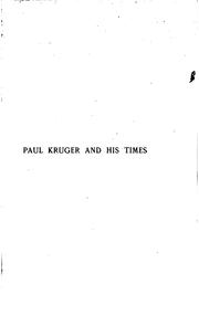 Cover of: Paul Kruger and his times.