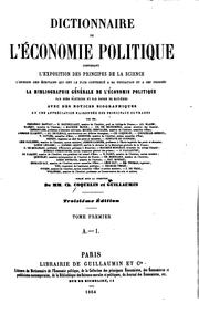 Dictionnaire de l'économie politique by Charles Coquelin