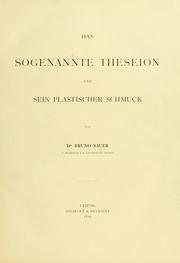 Cover of: Das sogenannte Theseion und sein plastischer Schmuck