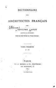 Cover of: Dictionnaire des architectes français