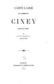 Cover of: Cartulaire de la commune de Ciney.