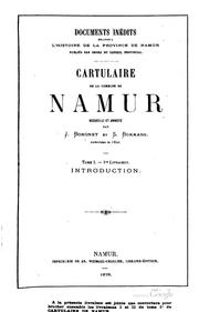 Cartulaire de la commune de Namur by Jules Borgnet