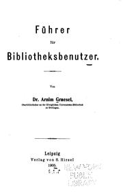Cover of: Führer für bibliotheksbenutzer.