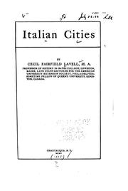 Cover of: Italian cities by Lavell, Cecil Fairfield