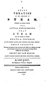 A short treatise on the application of steam by Rumsey, James.