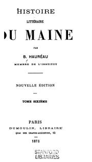 Cover of: Histoire littéraire du Maine
