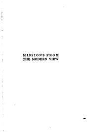 Cover of: Missions from the modern view