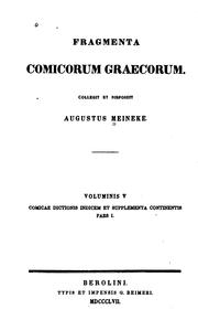 Cover of: Fragmenta comicorum Graecorum